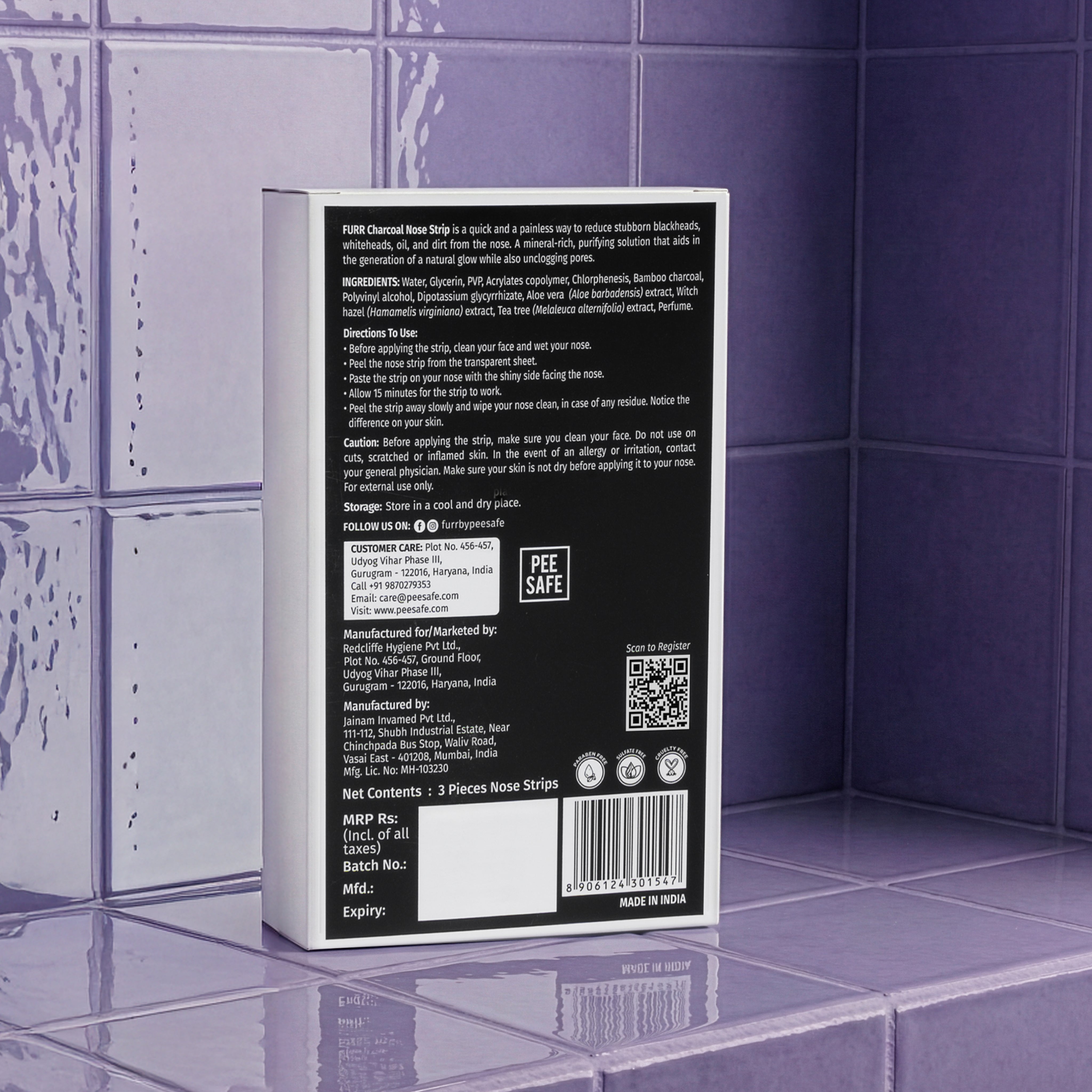 Furr Bamboo Charcoal Nose Strips (3N)