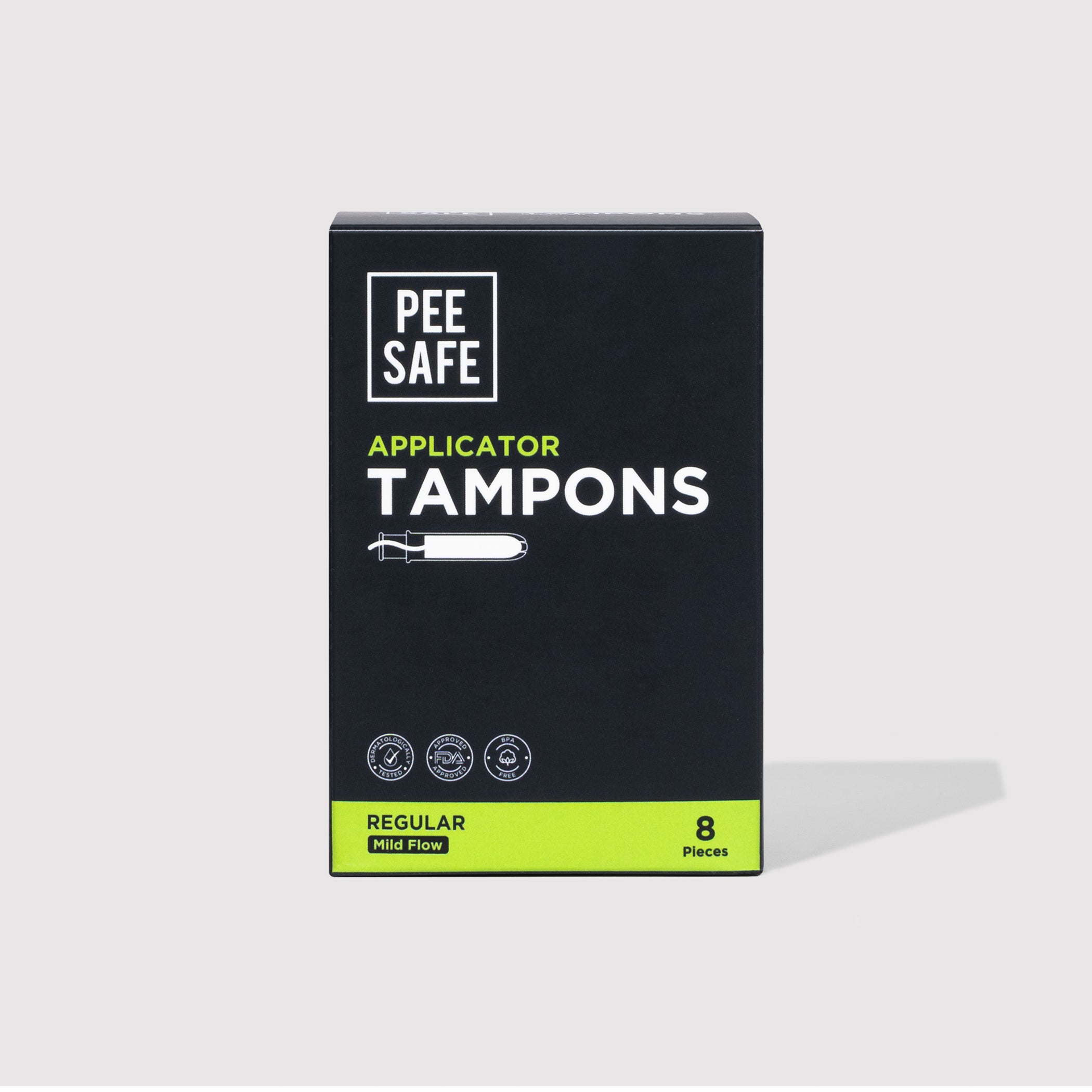 Pee Safe Applicator Tampons - Regular (8 Tampons) - BYOC