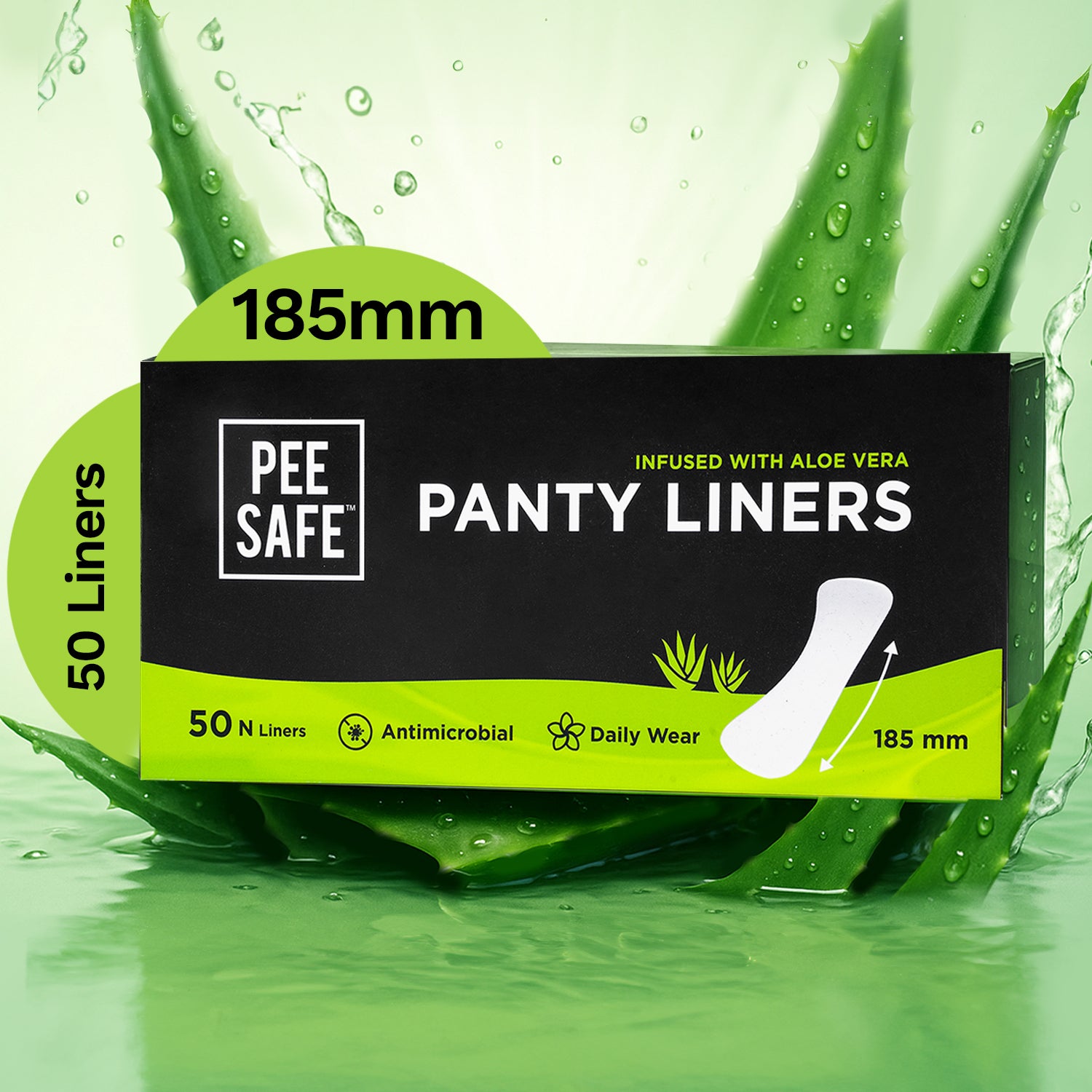 Pee Safe Aloe Vera Panty Liners (50 Liners)