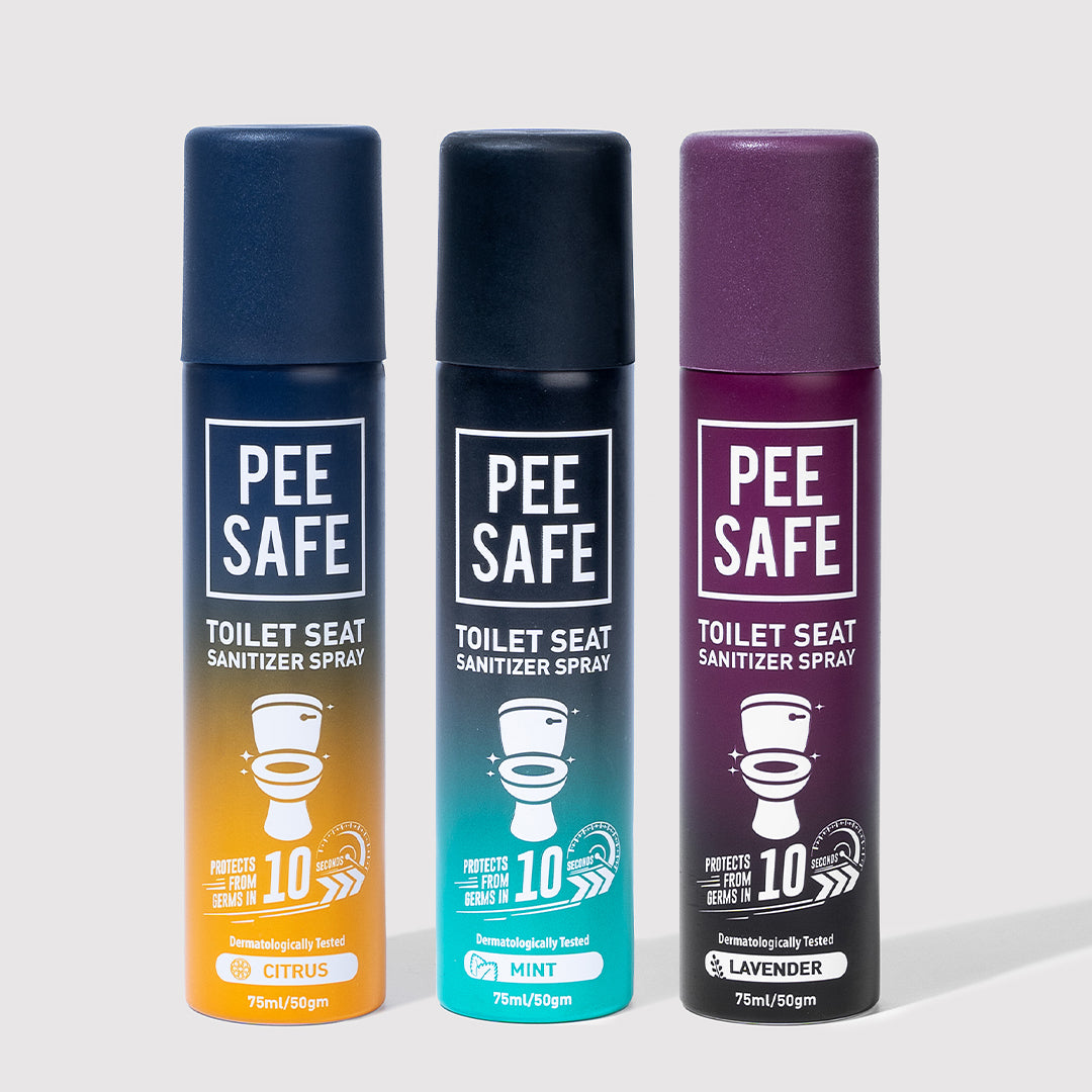 Pee Safe Toilet Seat Sanitizer Spray (Floral) - 75 ML (Copy) Pack of 3
