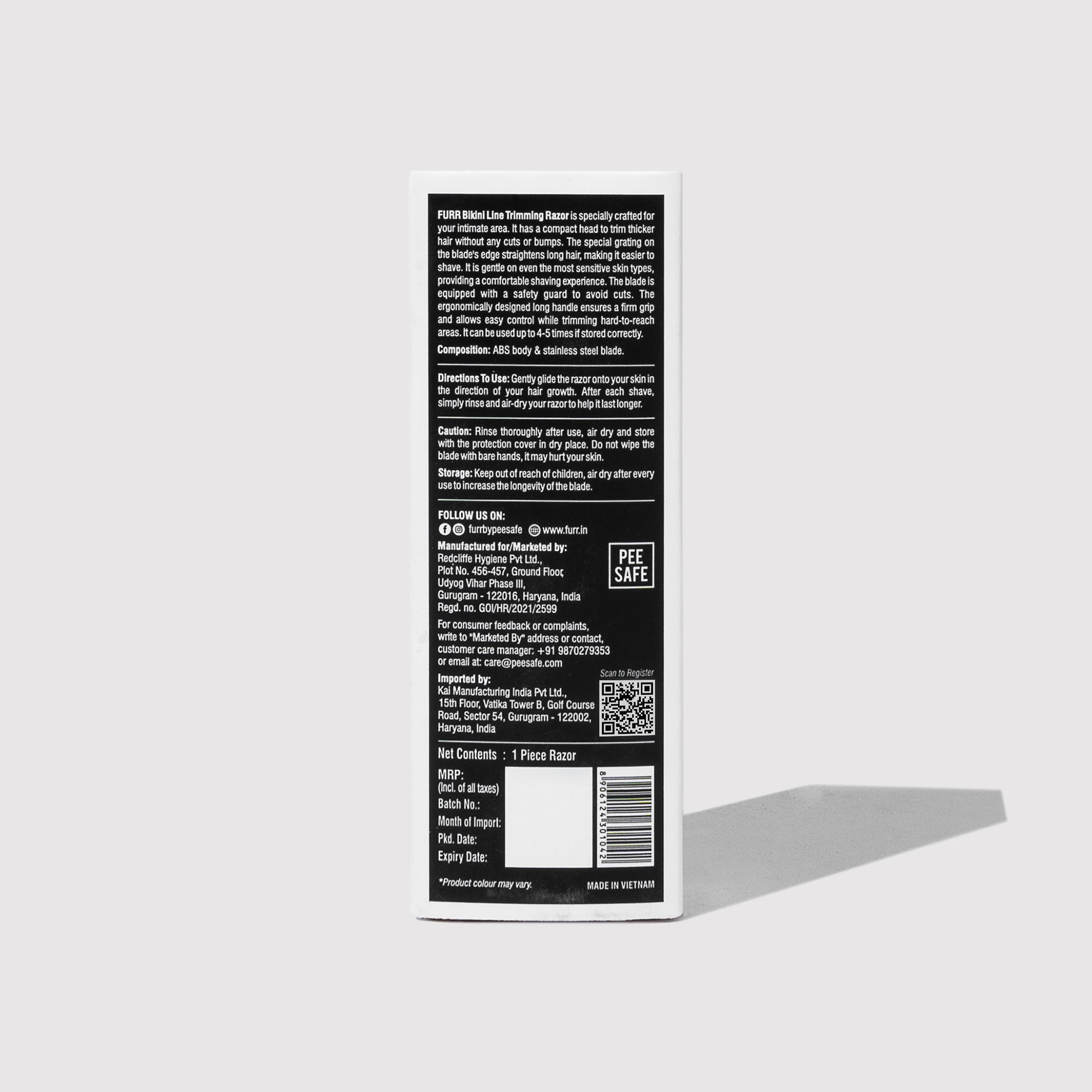 Furr Bikini Line Trimming Razor For Women (1N) - (BYOC)