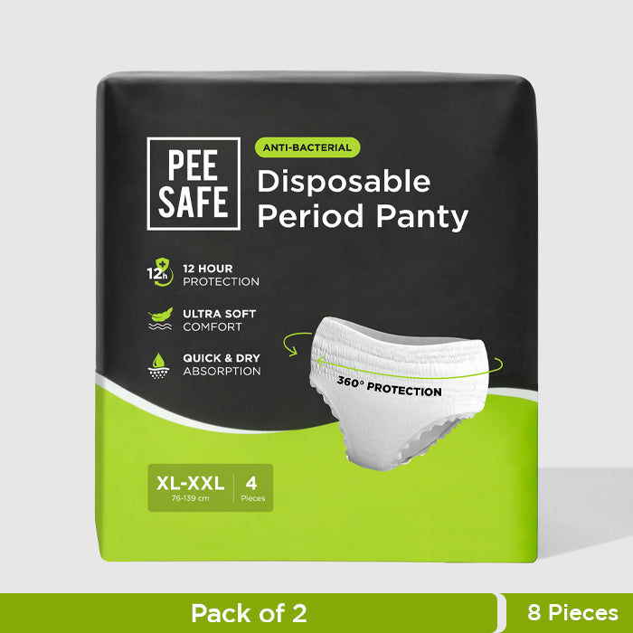 Pee Safe Disposable Period Panty (XL-XXL) 4N (Pack of 2)