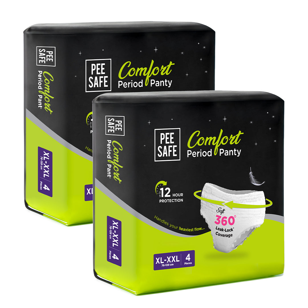 Pee Safe Comfort Period Panty (L-XL) 4N - (Pack Of 2)