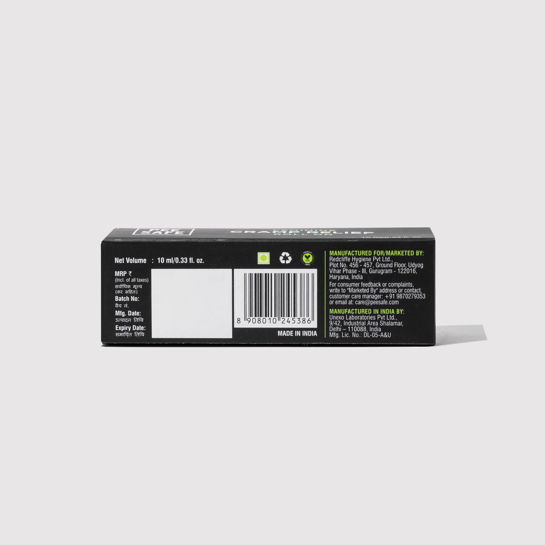 Pee Safe Cramp Relief Roll On (10 ML) - BULK BUY