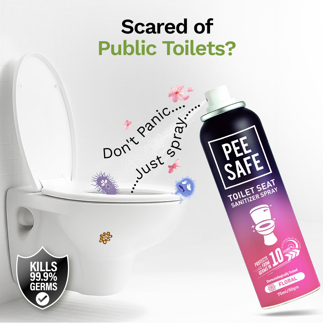 Pee Safe Toilet Seat Sanitizer Spray (Floral) - 75 ML (Copy)