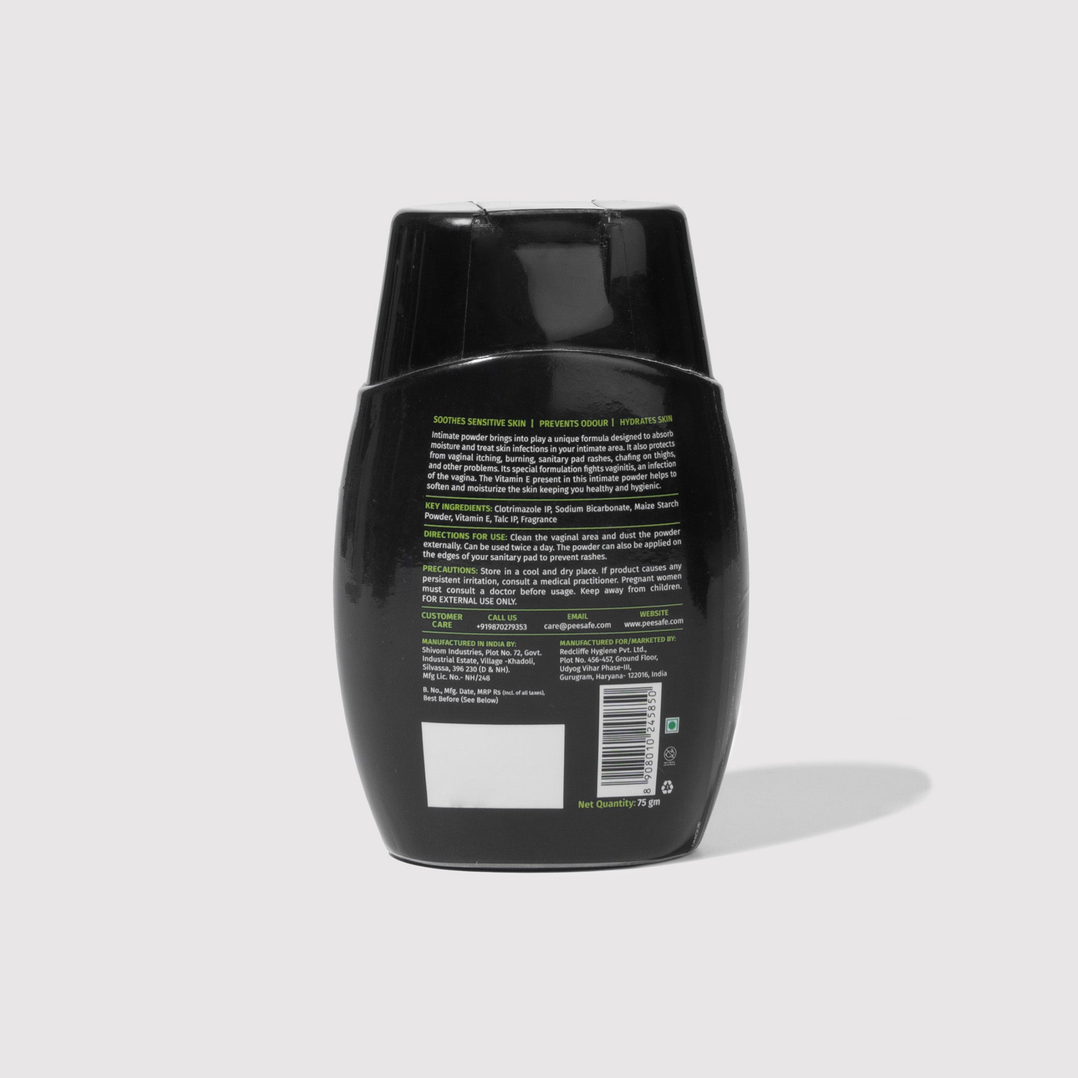 Pee Safe Intimate Powder (75 GM - Pack of 2) - BYOC