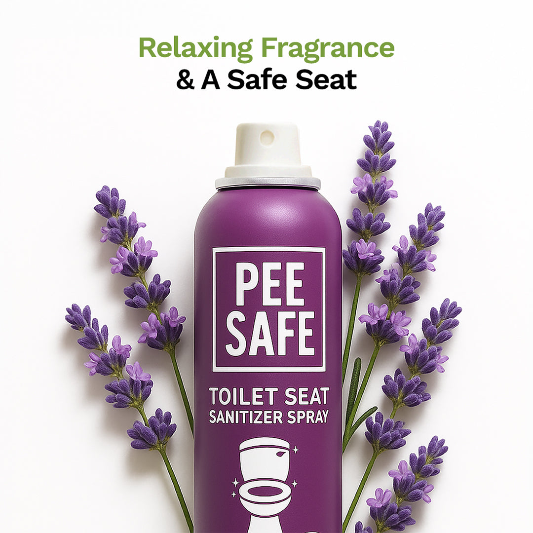 Pee Safe Toilet Seat Sanitizer Spray (Lavender) - 300 ML - BULK BUY