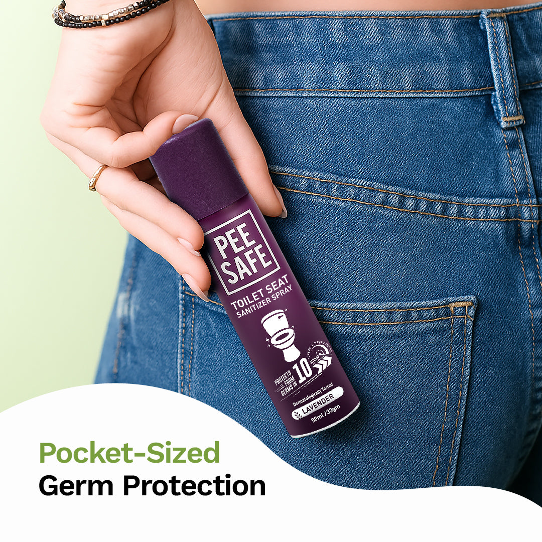 Pee Safe Toilet Seat Sanitizer Spray (Lavender) - 50 ML - BULK BUY