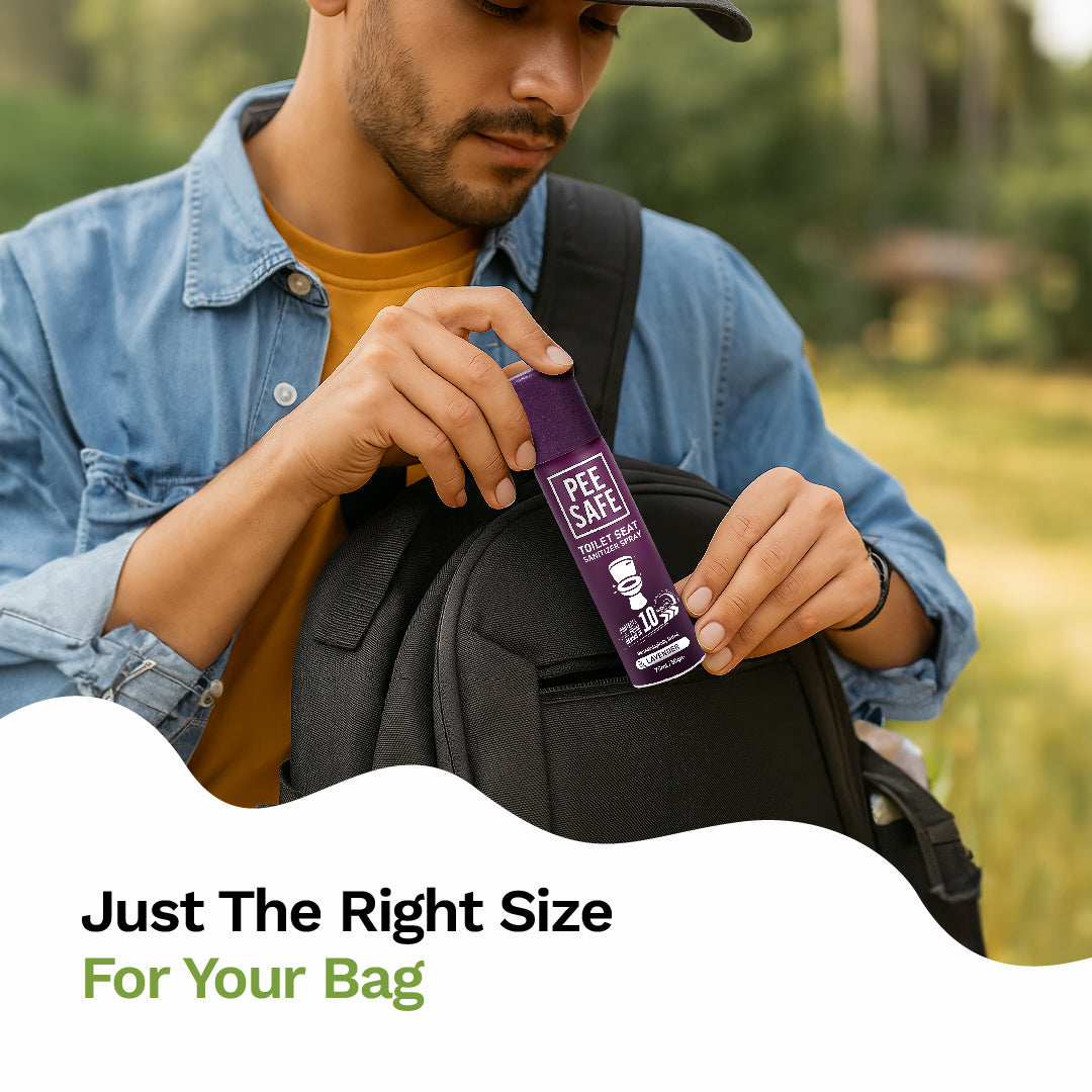 Pee Safe Toilet Seat Sanitizer Spray (Lavender) - 75 ML - BYOC