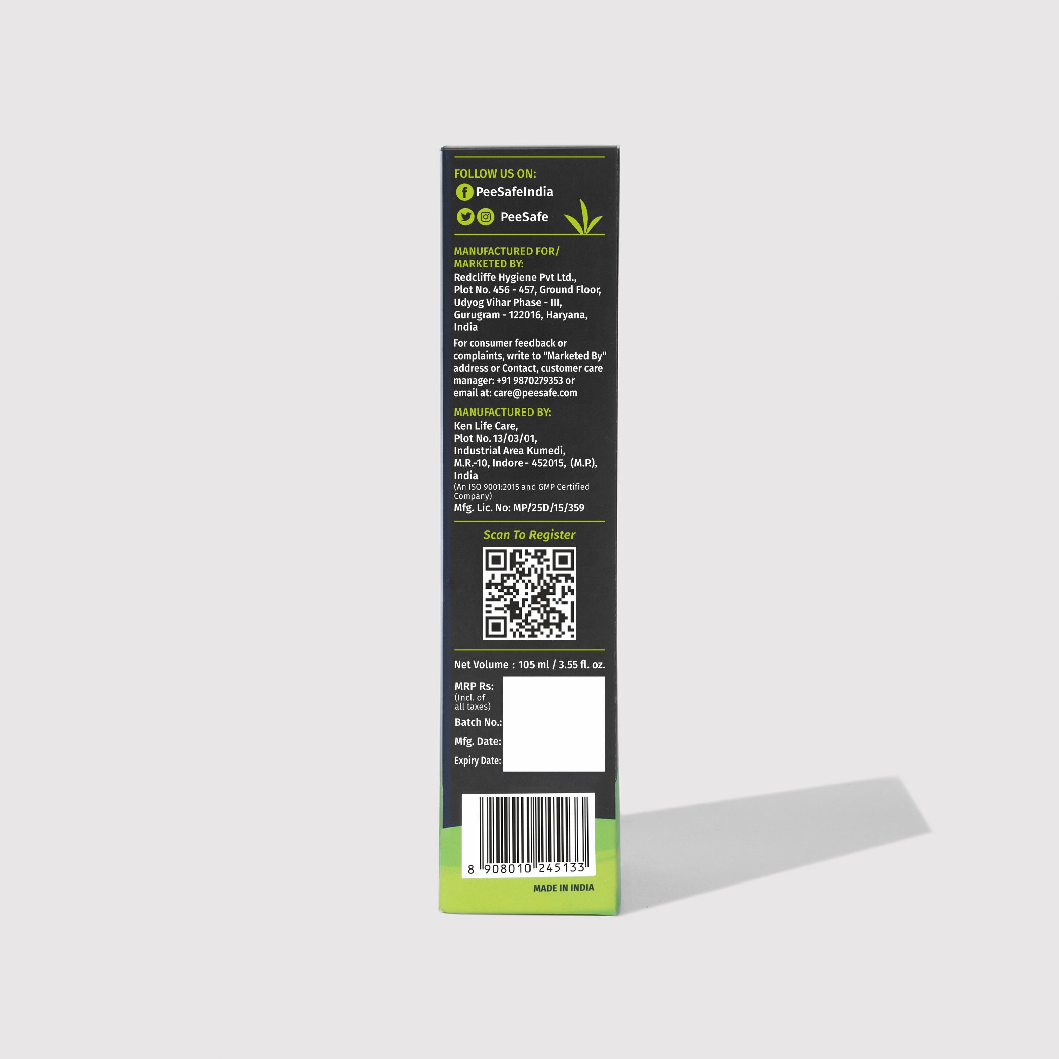 Pee Safe Daily Natural Intimate Wash For Women (105 ML) - BULK BUY