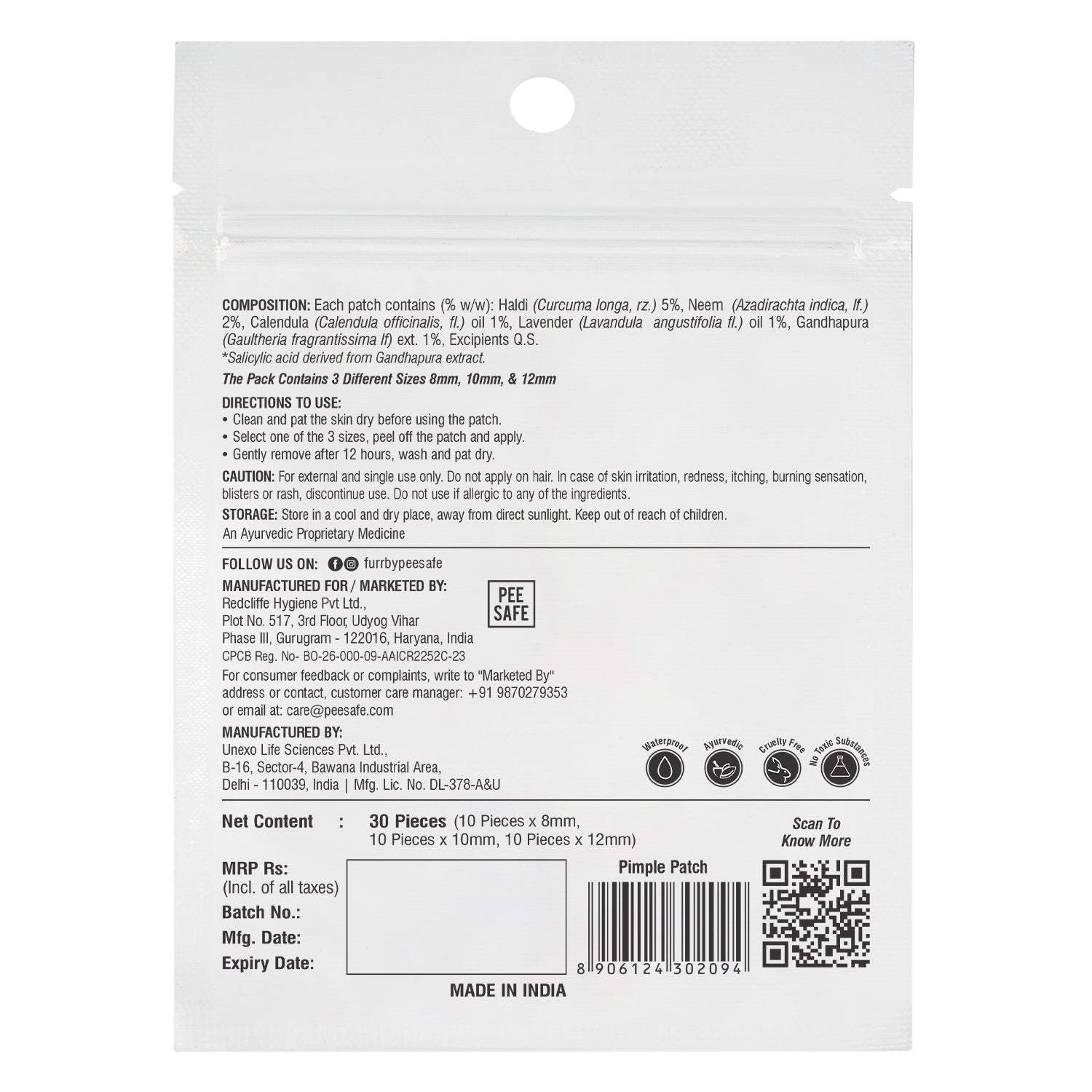 Furr Pimple Patches (30 Patches) - (BYOC)