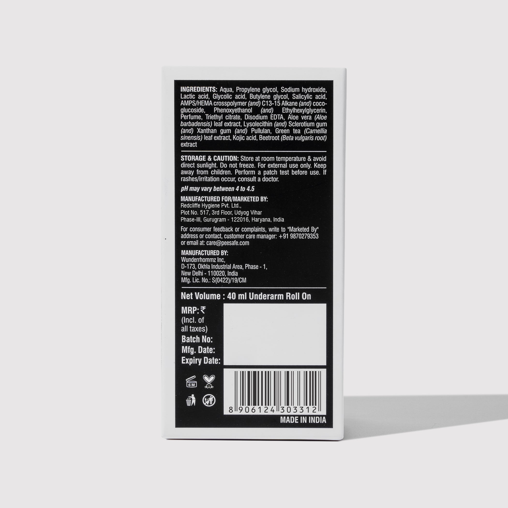 Furr 4% AHA BHA Underarm Roll On - Flora - (BYOC)