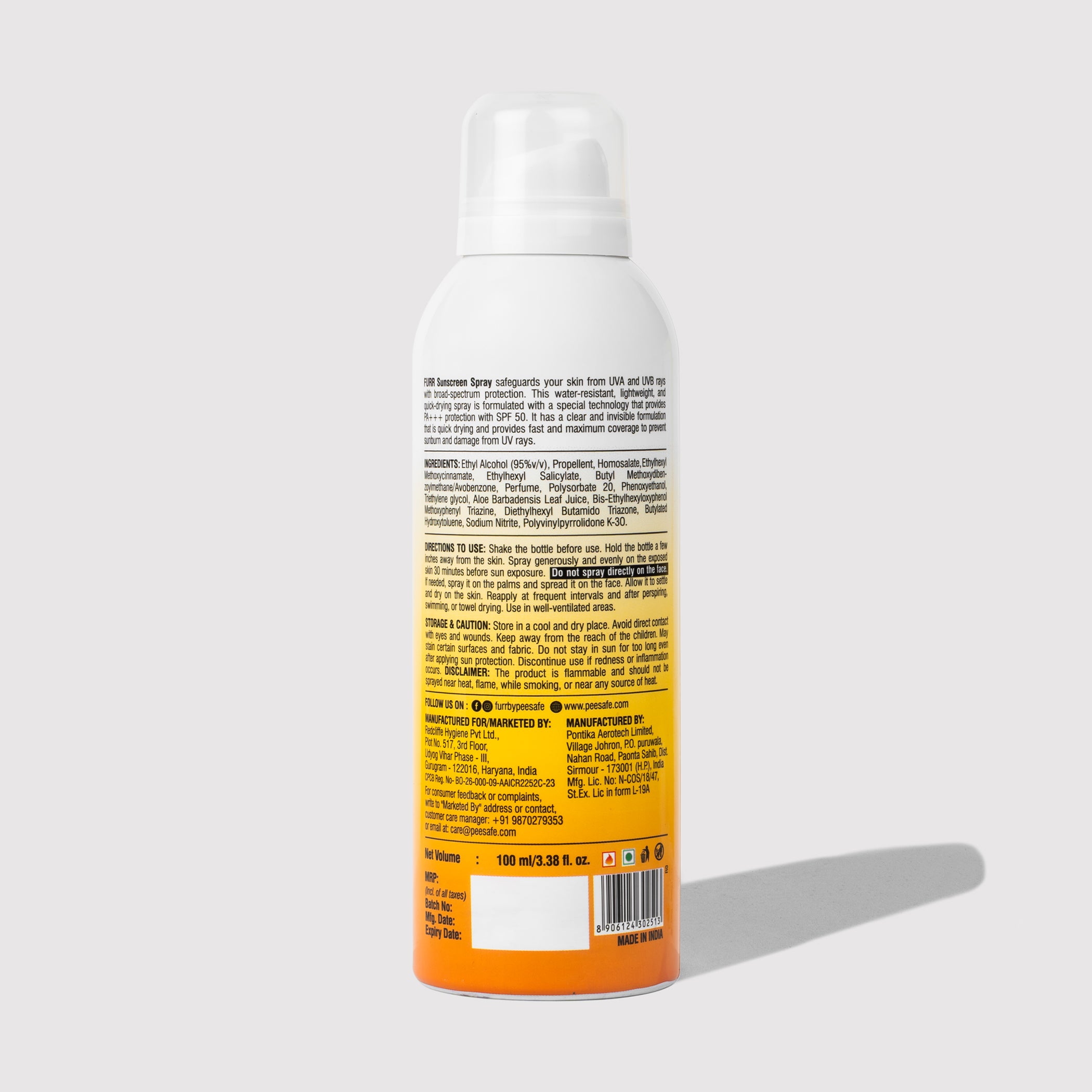 Furr Sunscreen Spray SPF 50