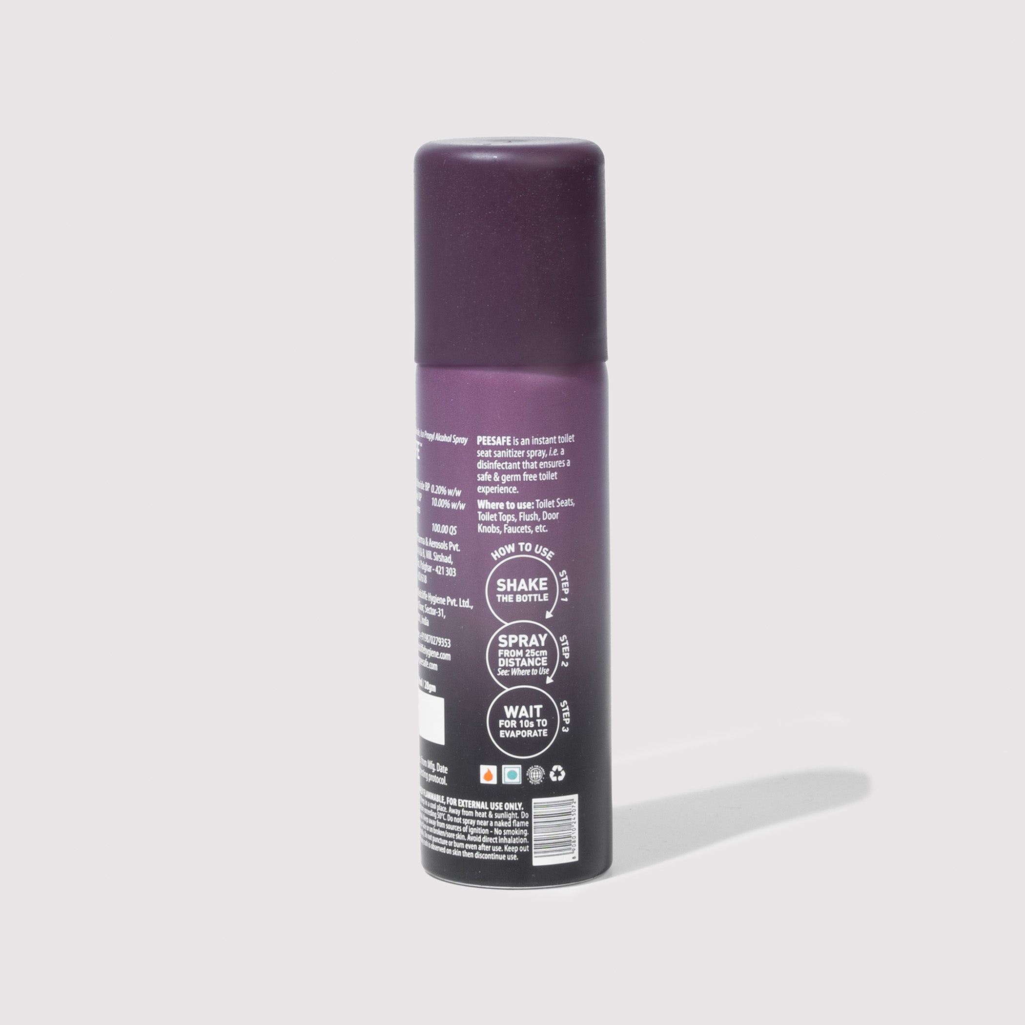 Pee Safe Toilet Seat Sanitizer Spray (Lavender) - 50 ML - BULK BUY