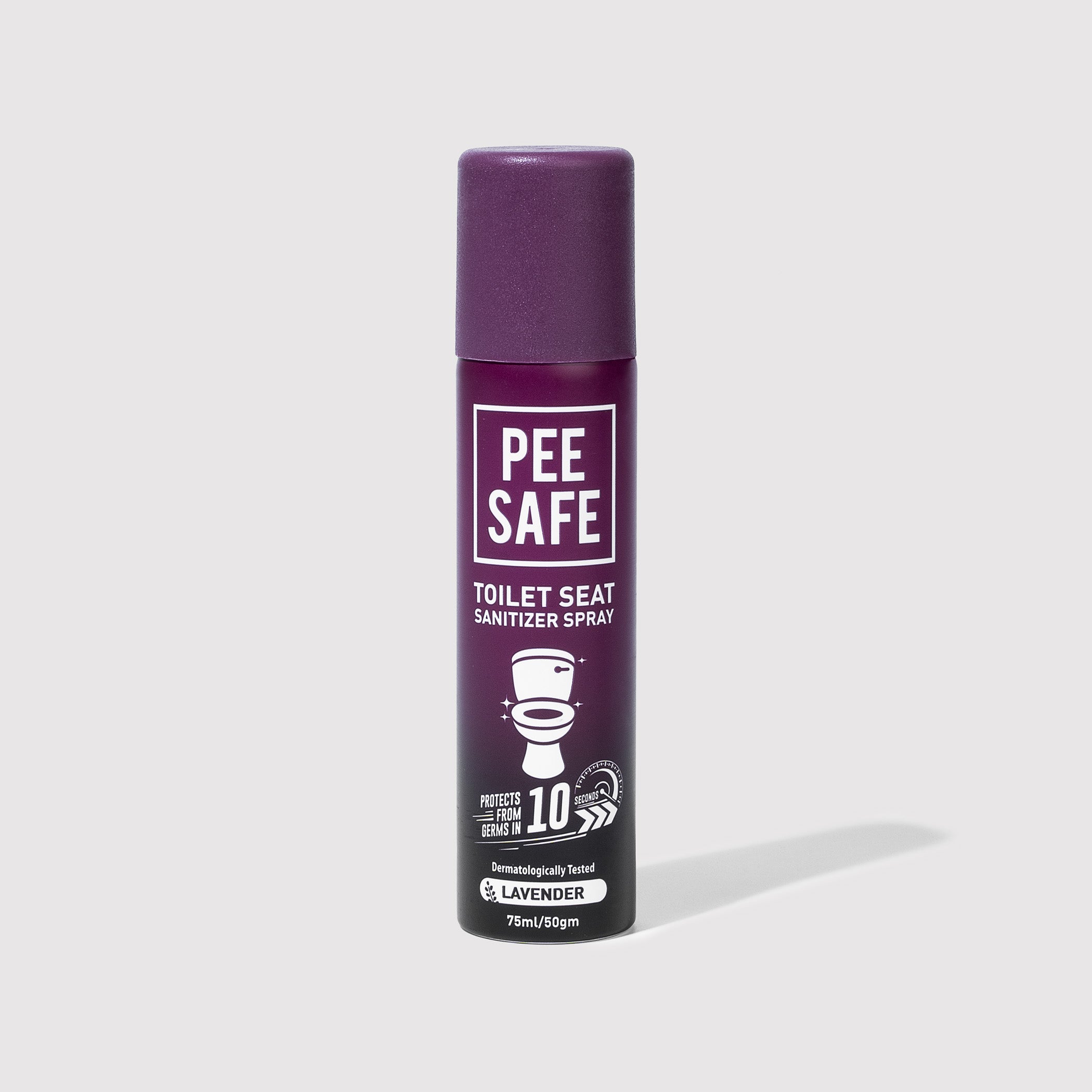 Pee Safe Toilet Seat Sanitizer Spray (Lavender) - 75 ML - BYOC