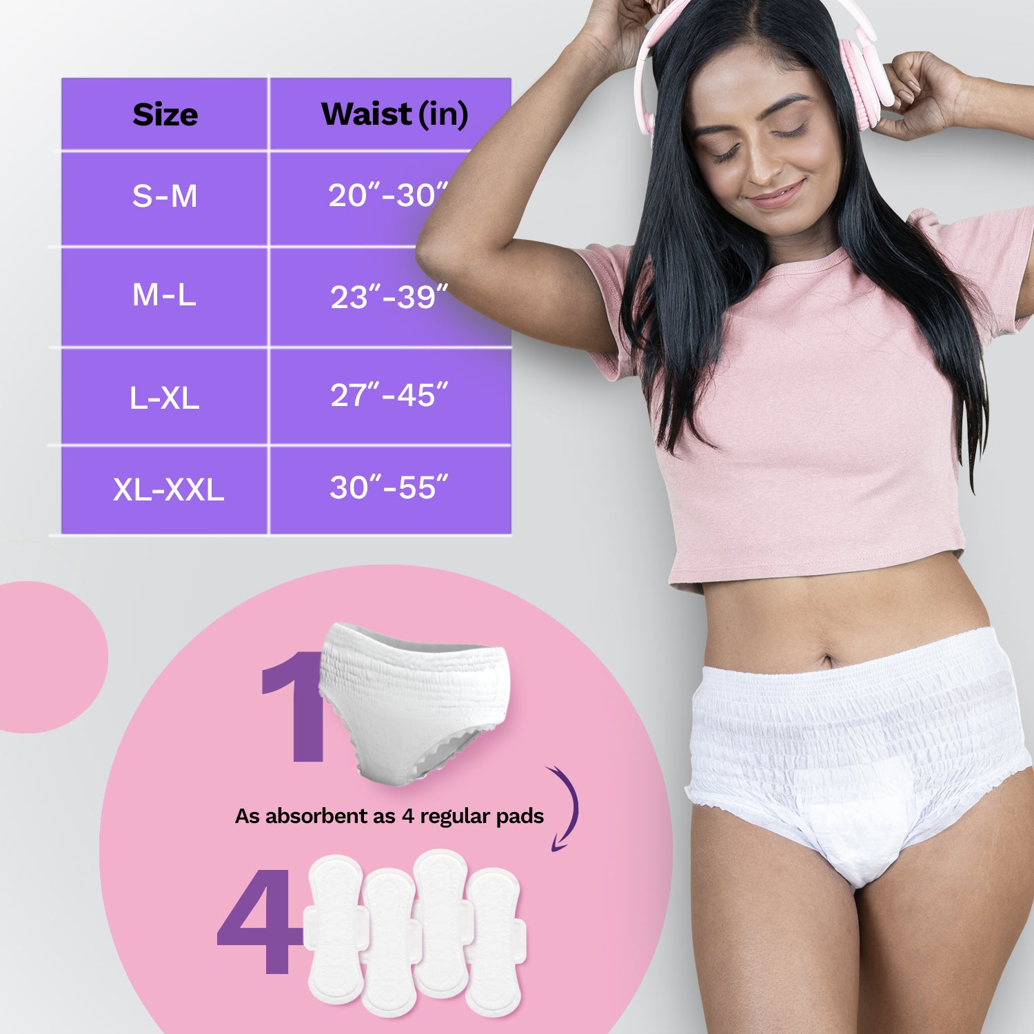 Pee Safe Comfort Period Panty (S-M) 4N - BYOC