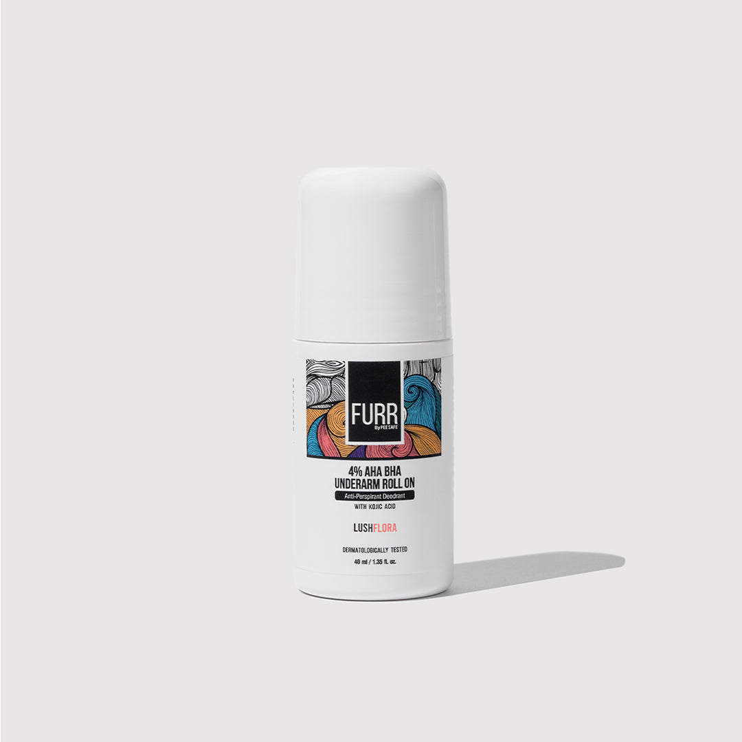 Furr 4% AHA BHA Underarm Roll On - Flora (Pack of 2) - (BYOC)