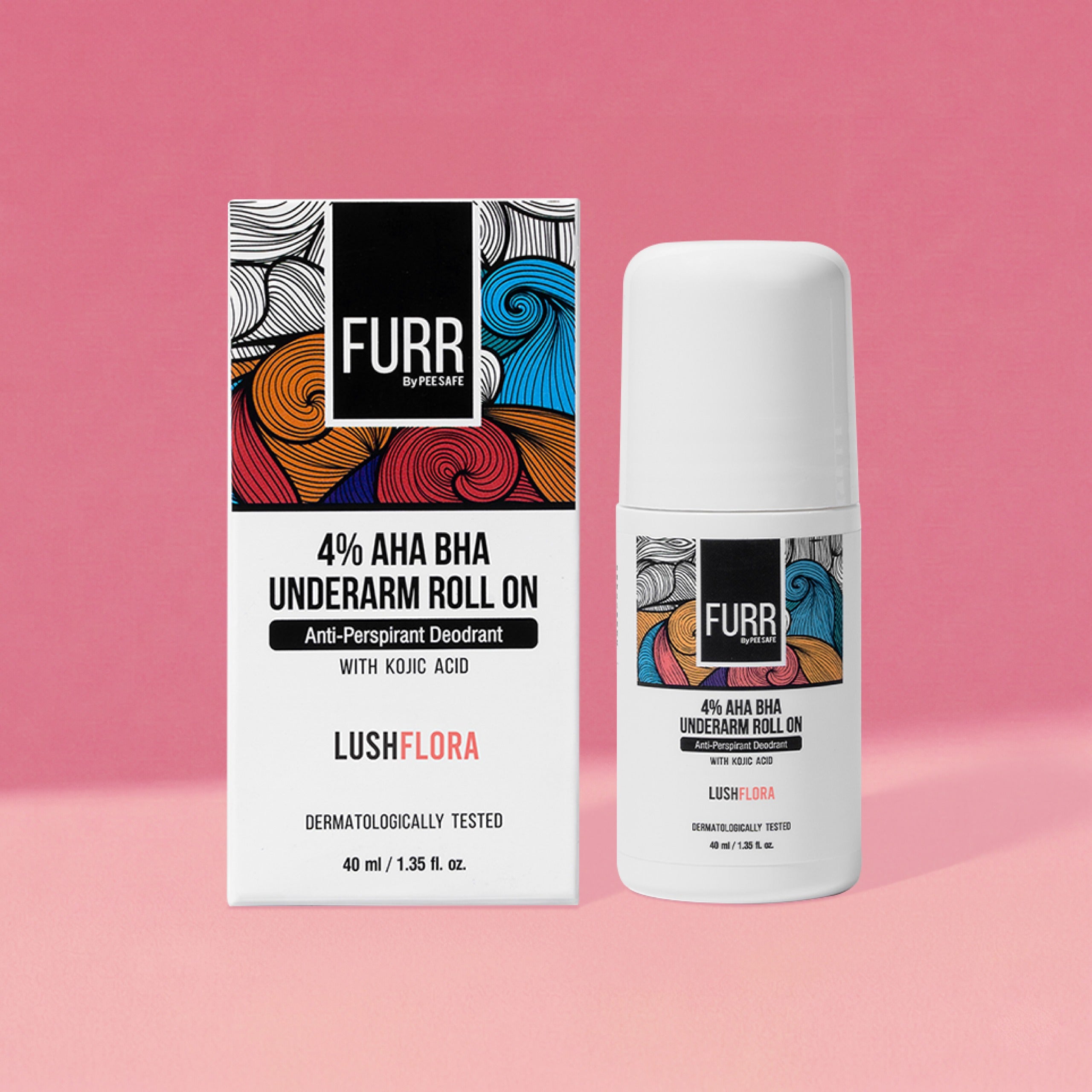 Furr 4% AHA BHA Underarm Roll On - Flora - (BYOC)