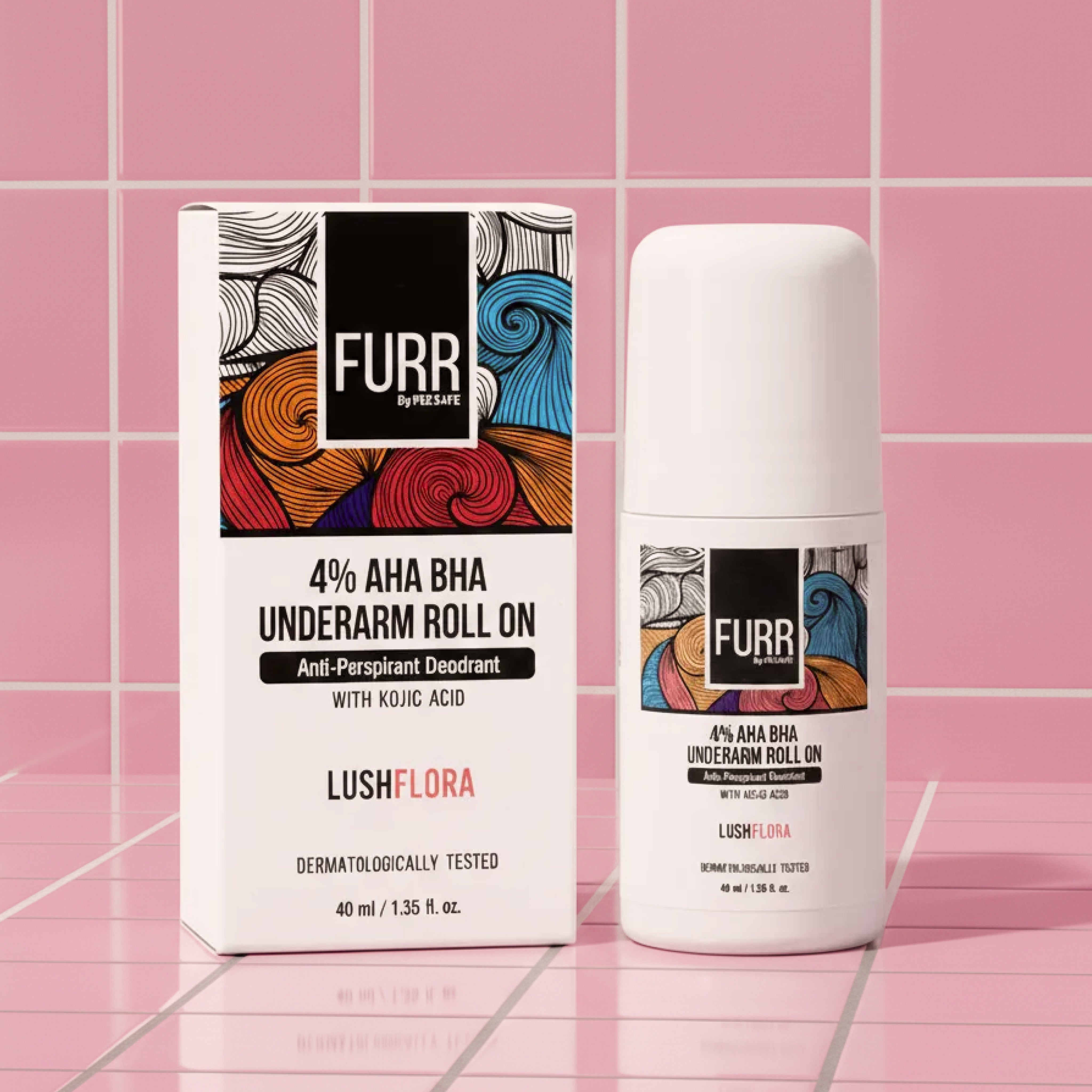 Furr 4% AHA BHA Underarm Roll On - Flora - (BYOC)