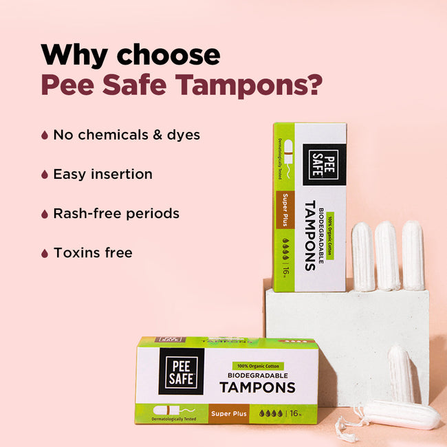 Biodegradable Tampons- Super Plus (16 Tampons)