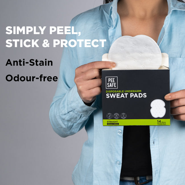 Disposable Underarm Sweat Pads (Straight) - 14 Pads