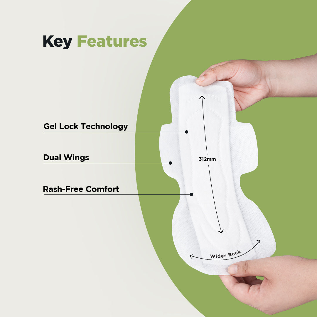 Pee Safe Ultra Thin Sanitary Pad (8 XL & 6 XXL) - Pack of 14