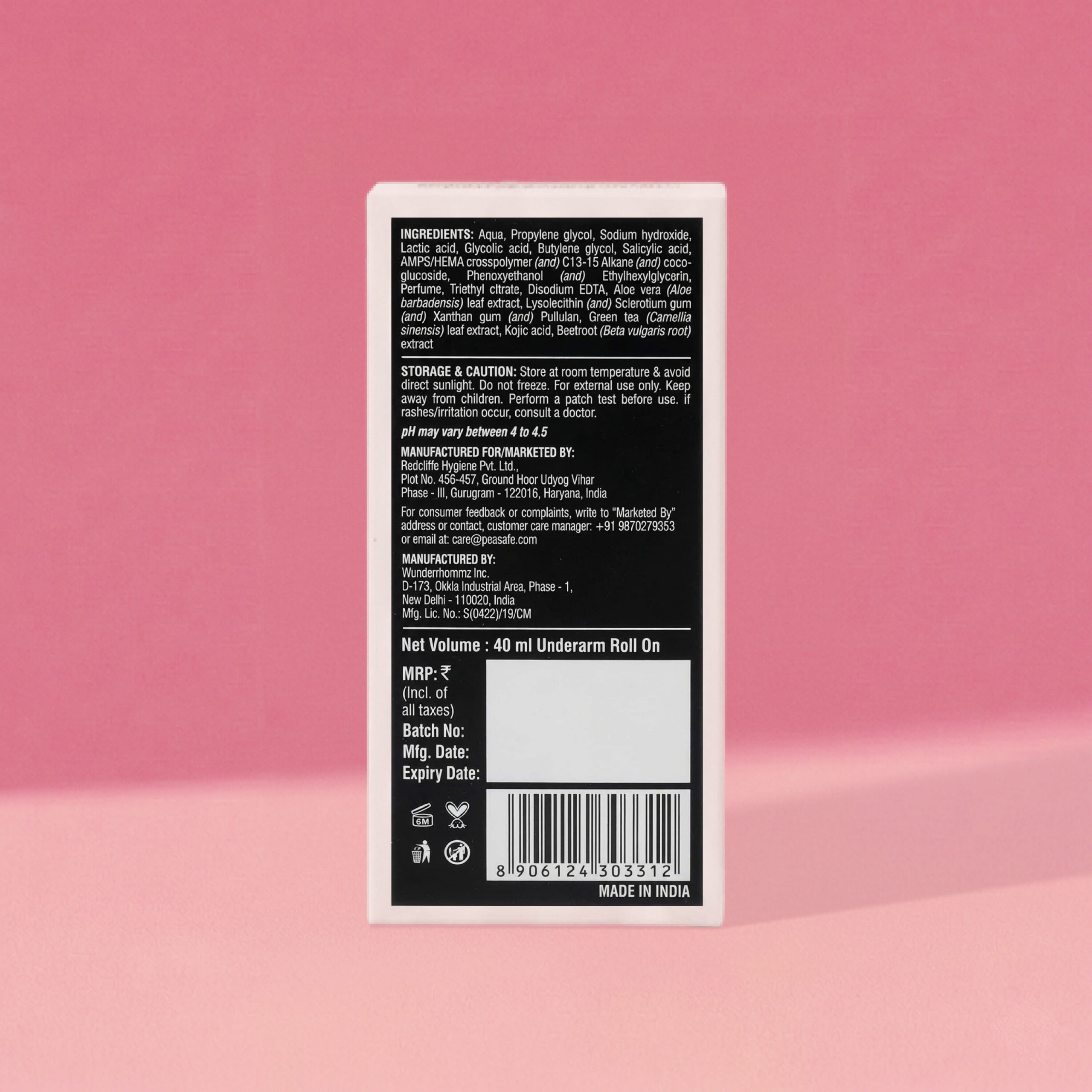 Furr 4% AHA BHA Underarm Roll On - Flora - (BYOC)