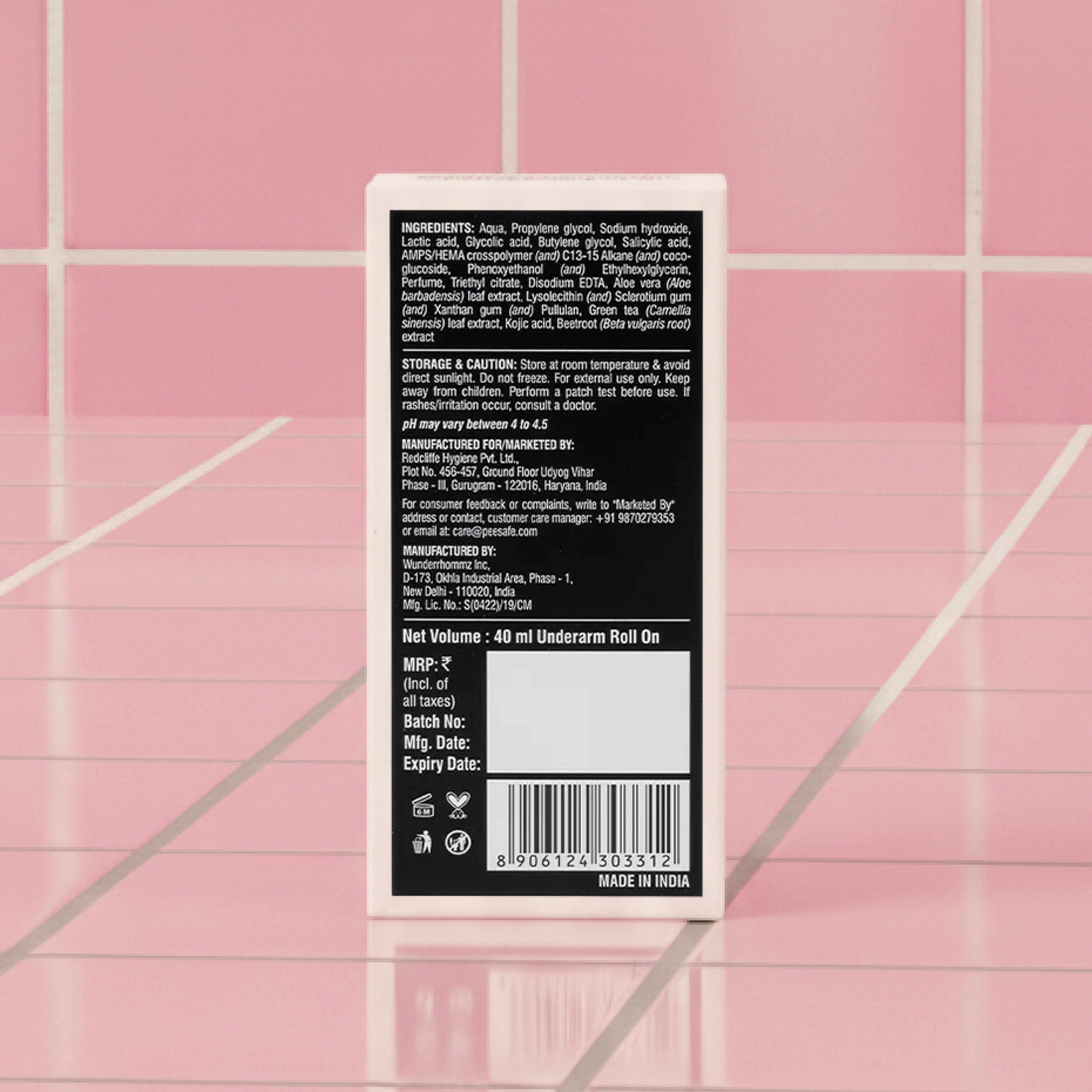 Furr 4% AHA BHA Underarm Roll On - Flora - (BYOC)