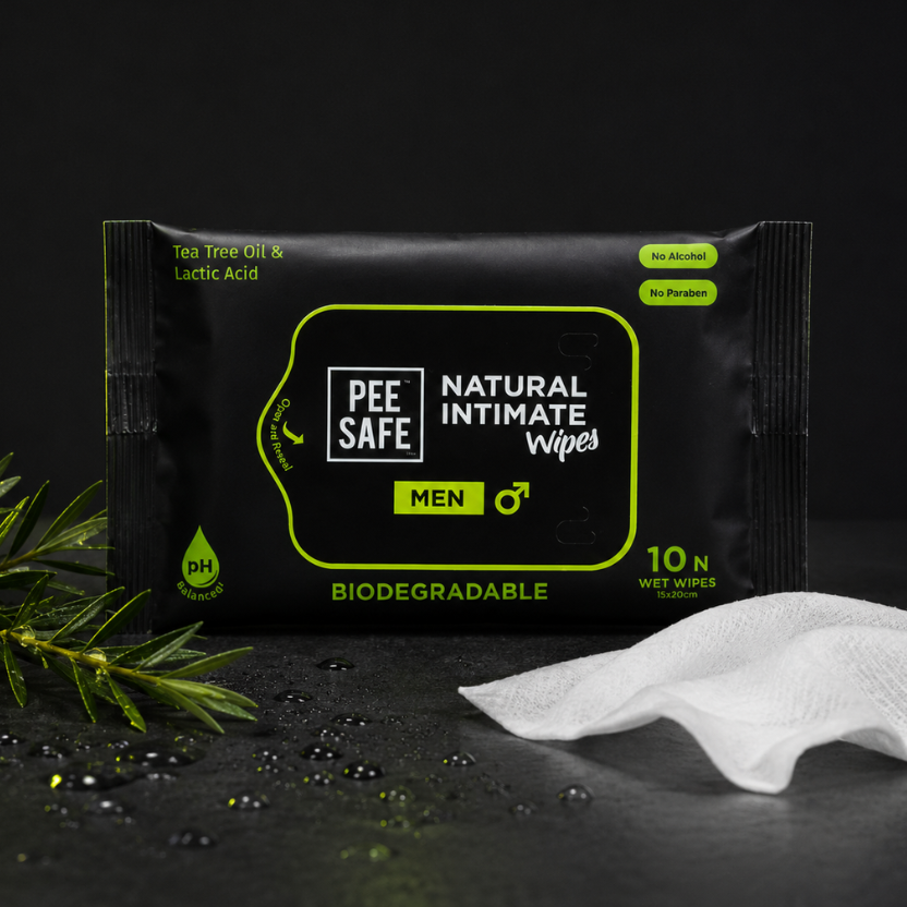Pee Safe Natural Intimate Wipes For Men (10N)