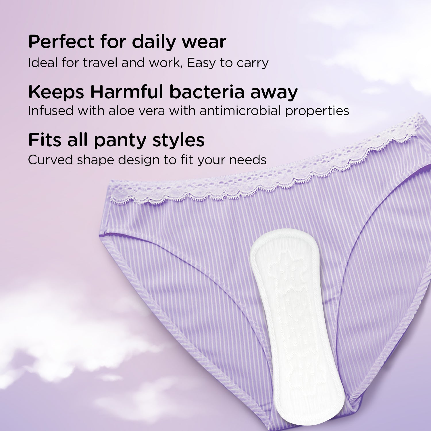 Pee Safe Aloe Vera Panty Liners (100 Liners) - BYOC