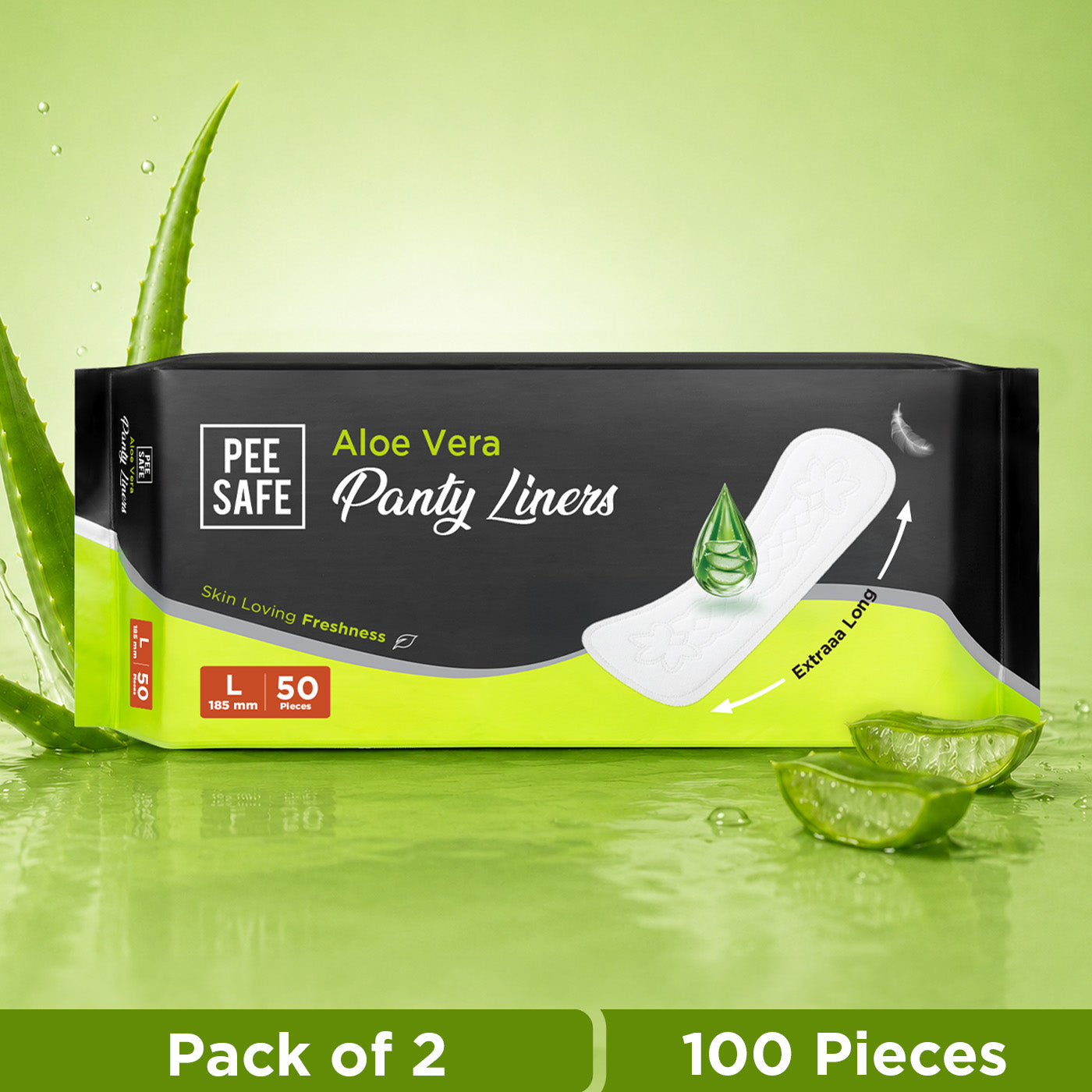 Pee Safe Aloe Vera Panty Liners (100 Liners) - BYOC