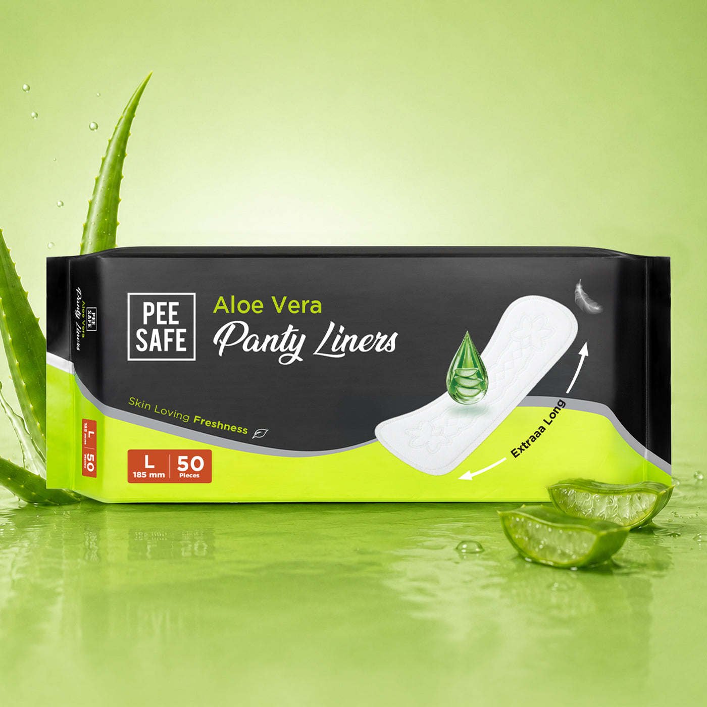 Pee Safe Aloe Vera Panty Liners (50 Liners) - BYOC