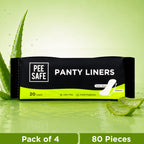 Pee Safe Aloe Vera Panty Liners (Pack of 4, 80 Liners) - BYOC