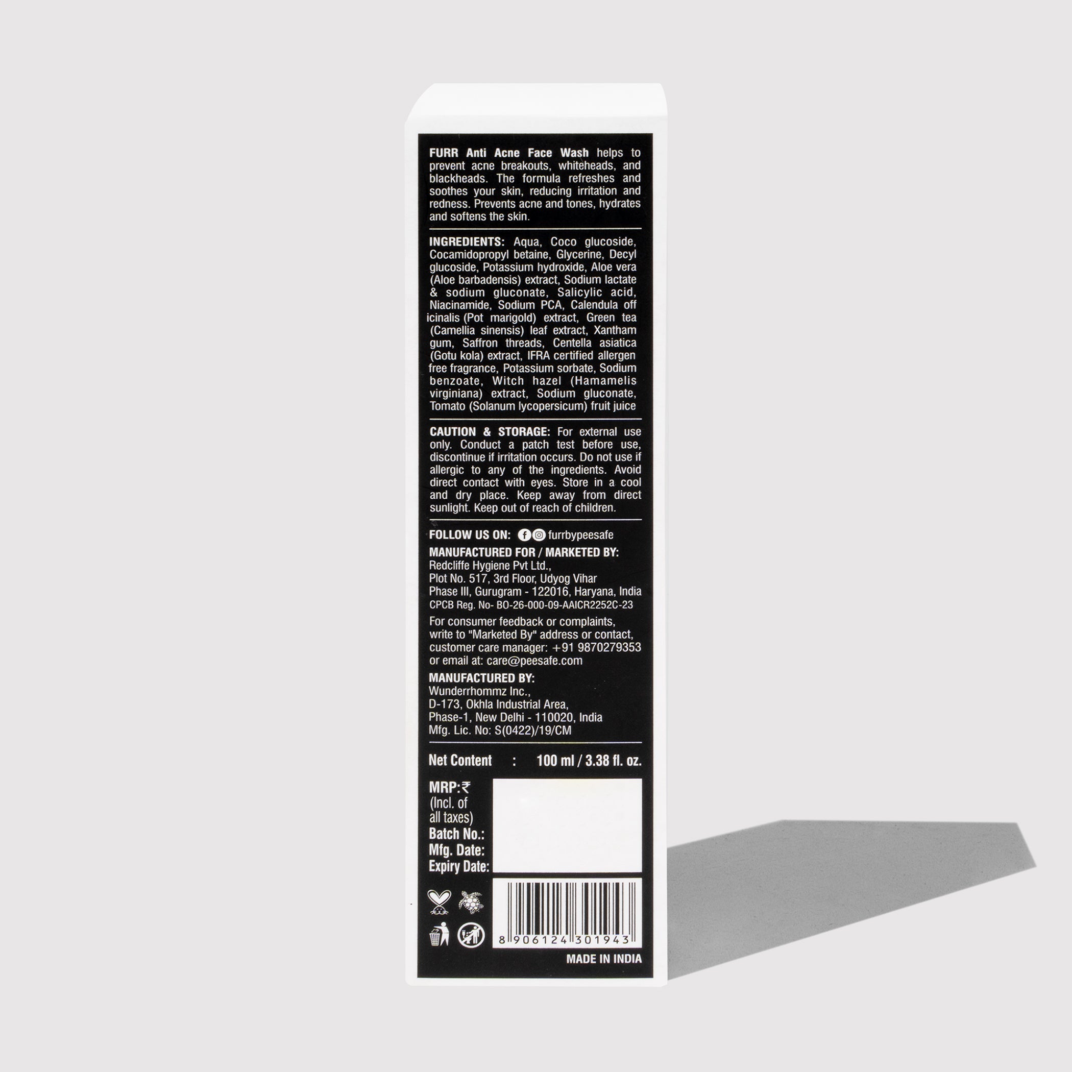 Furr 2% Salicylic Acid Anti Acne Facewash - (BYOC)