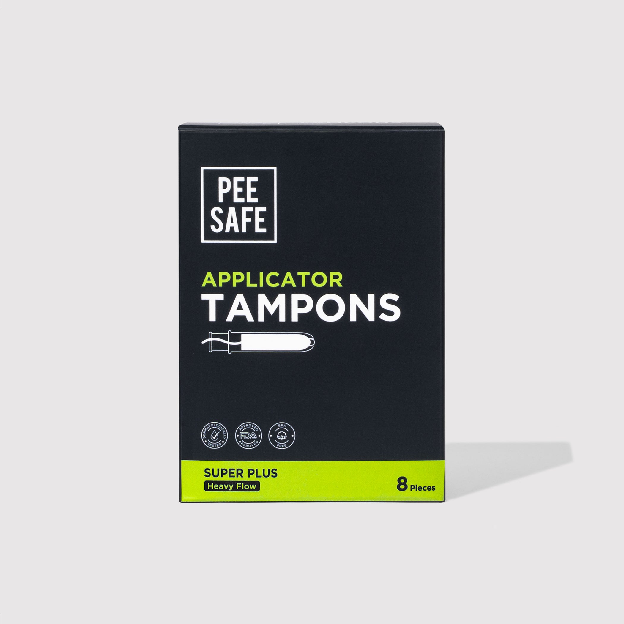 Pee Safe Applicator Tampons - Super Plus (8 Tampons) - BYOC