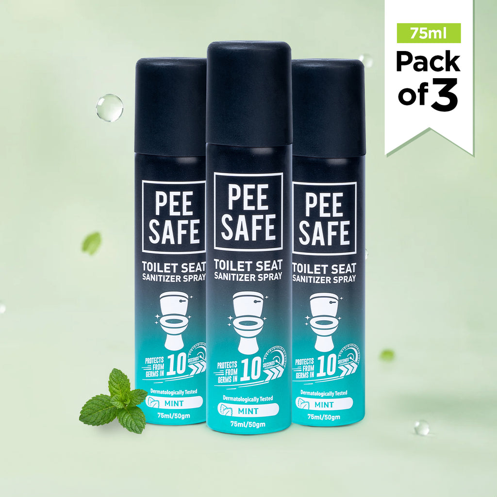 Mint Pack of 3 (75ML) Toilet Seat Sanitizer Spray