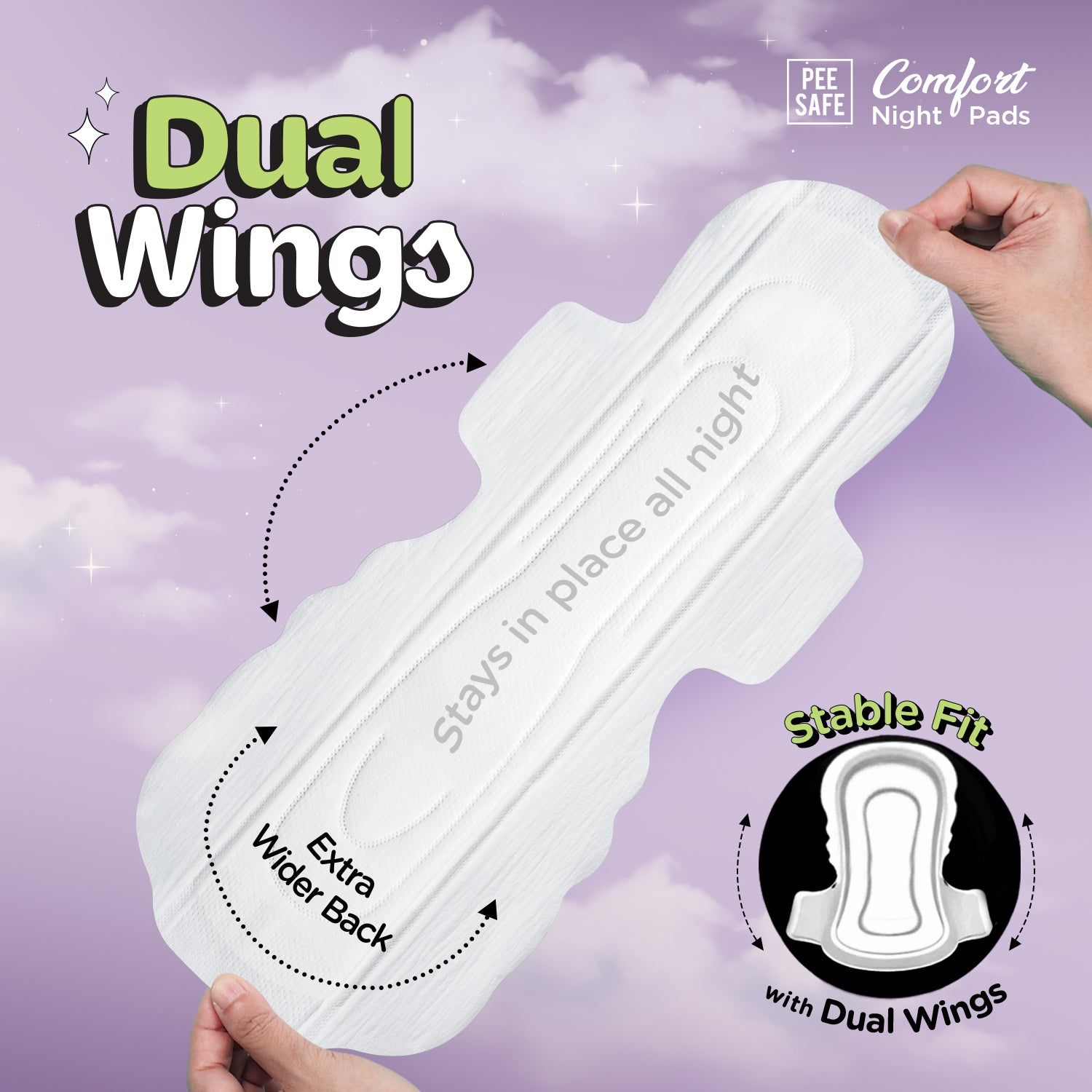 Pee Safe Comfort Night Pads (8s) (Copy)