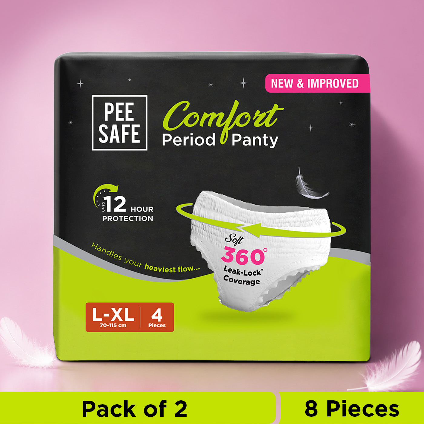Pee Safe Comfort Period Panty L-XL (8 Panty)