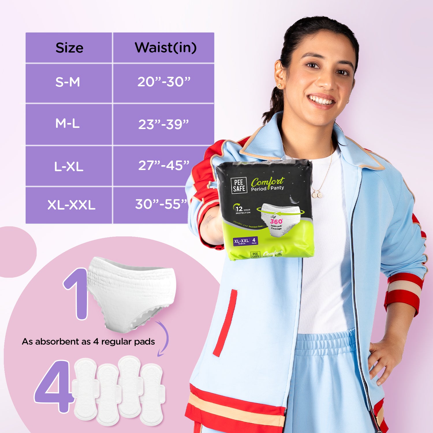 Pee Safe Comfort Period Panty (XL-XXL) 4N