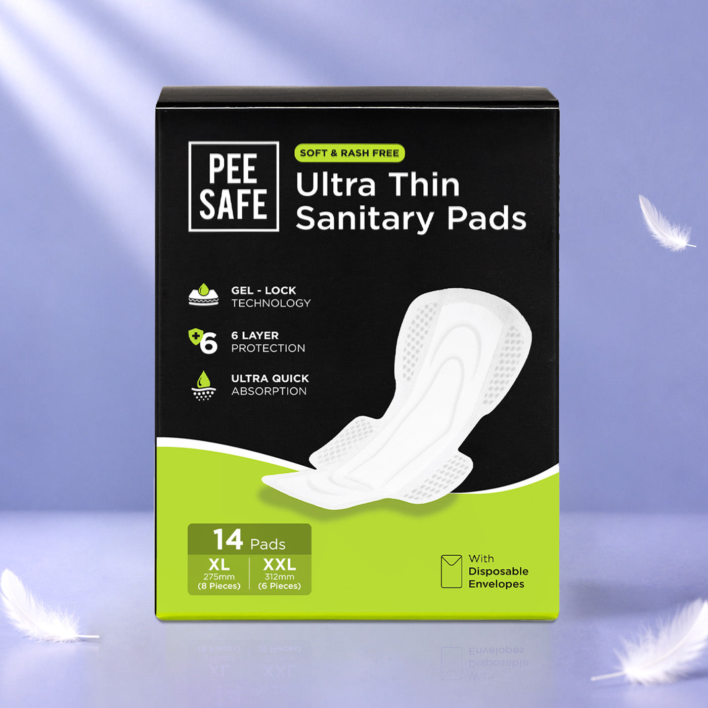 Pee Safe Ultra Thin Sanitary Pads (14s) - BYOC