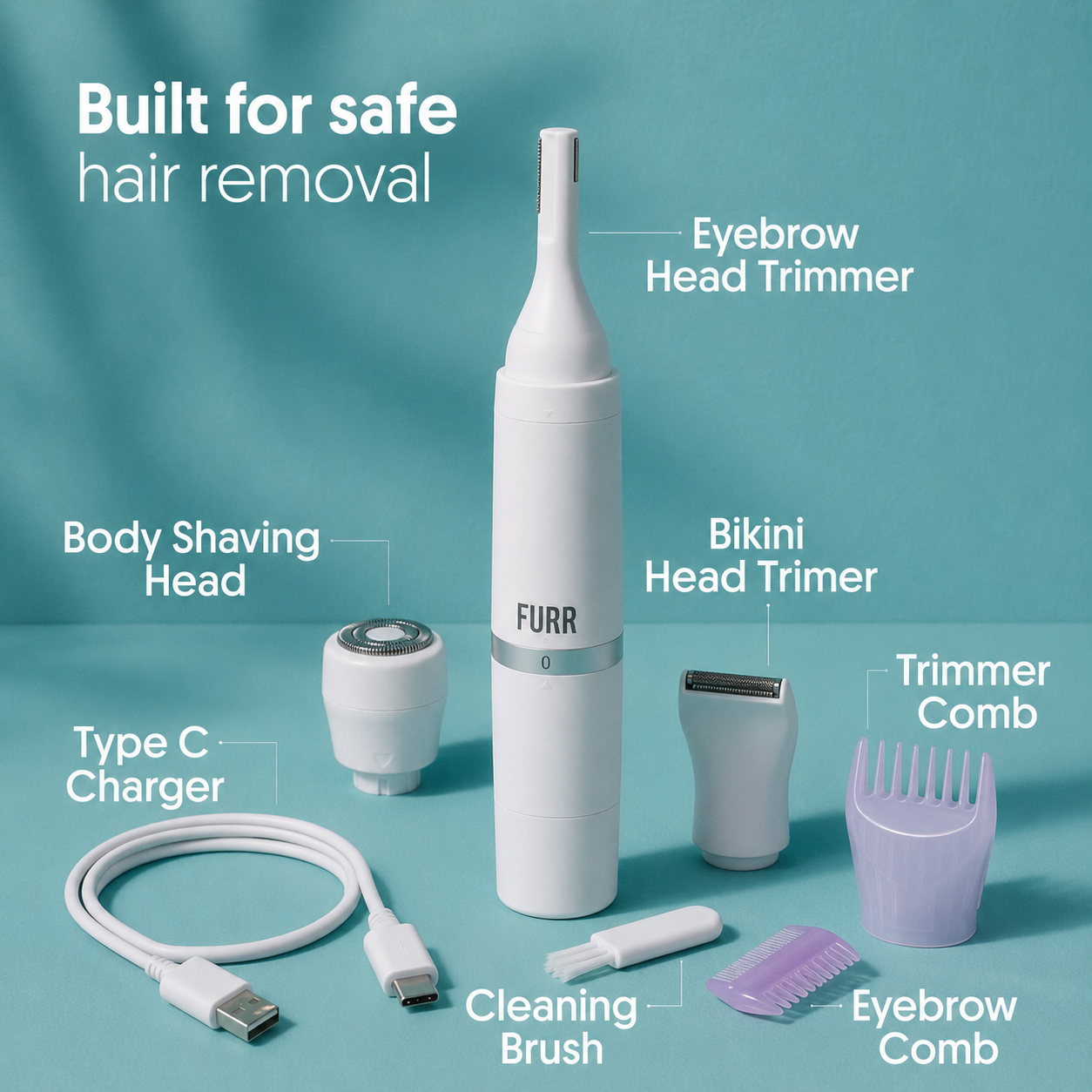 Furr FURR 6 in 1 Type C Full Body Trimmer for Women