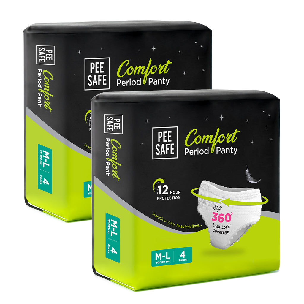 Pee Safe Comfort Period Panty (M-L) 4N - (Pack Of 2)