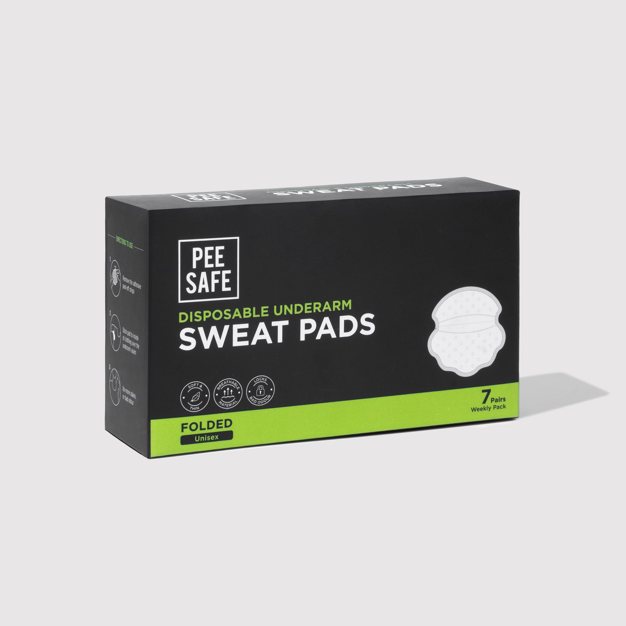 Pee Safe Disposable Underarm Sweat Pads (Folded) - 14 Pads - BYOC