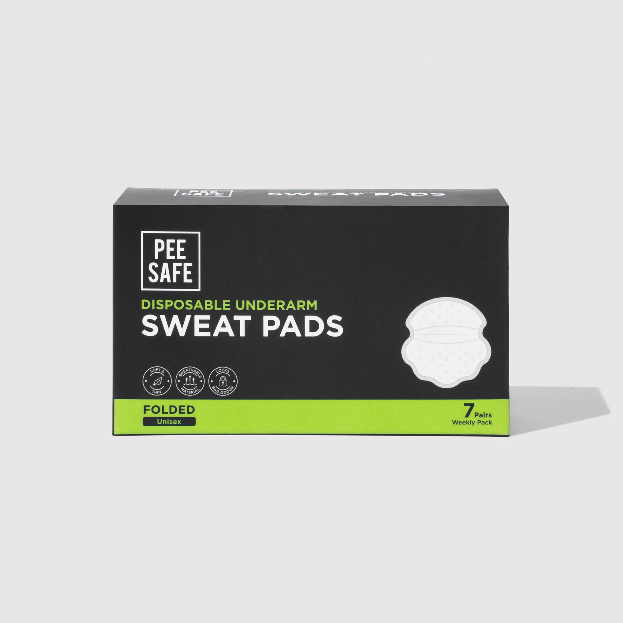 Pee Safe Disposable Underarm Sweat Pads (Folded) - 14 Pads - BYOC