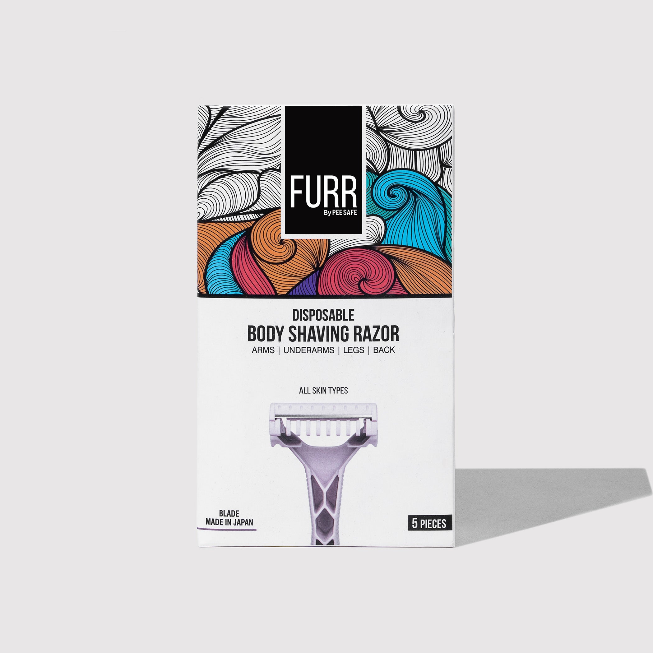 Furr Disposable Body Shaving Razor (Pack of 5) - (BYOC)