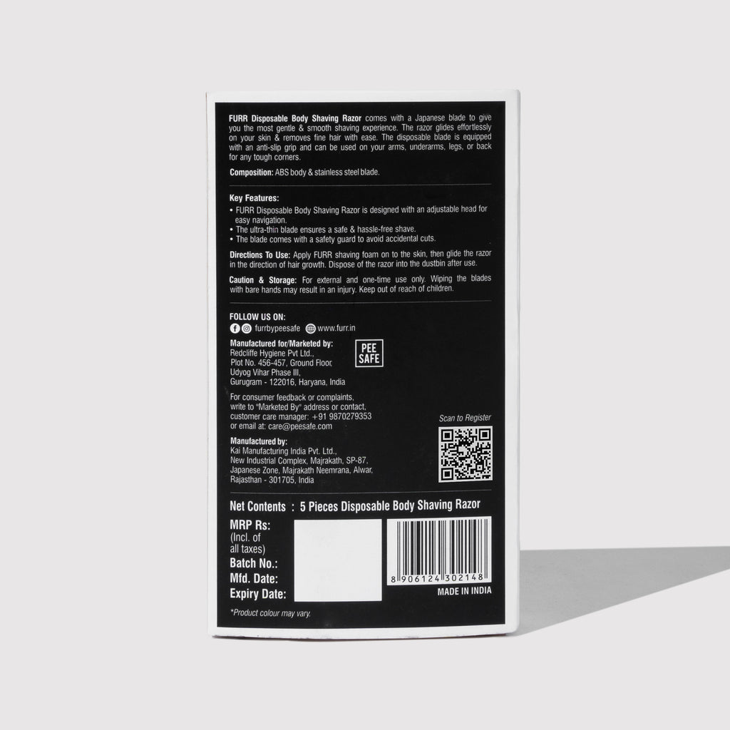 Furr Disposable Body Shaving Razor (Pack of 5)