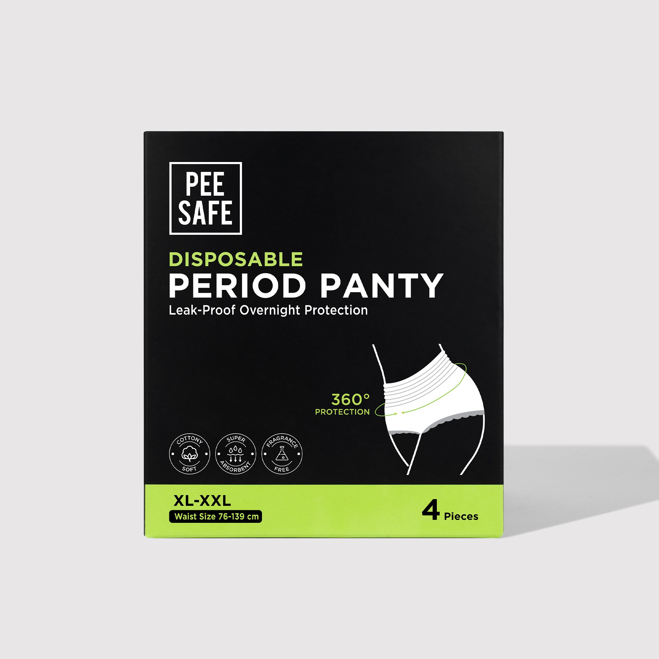 Pee Safe Disposable Period Panty 4N - BYOC XL-XXL