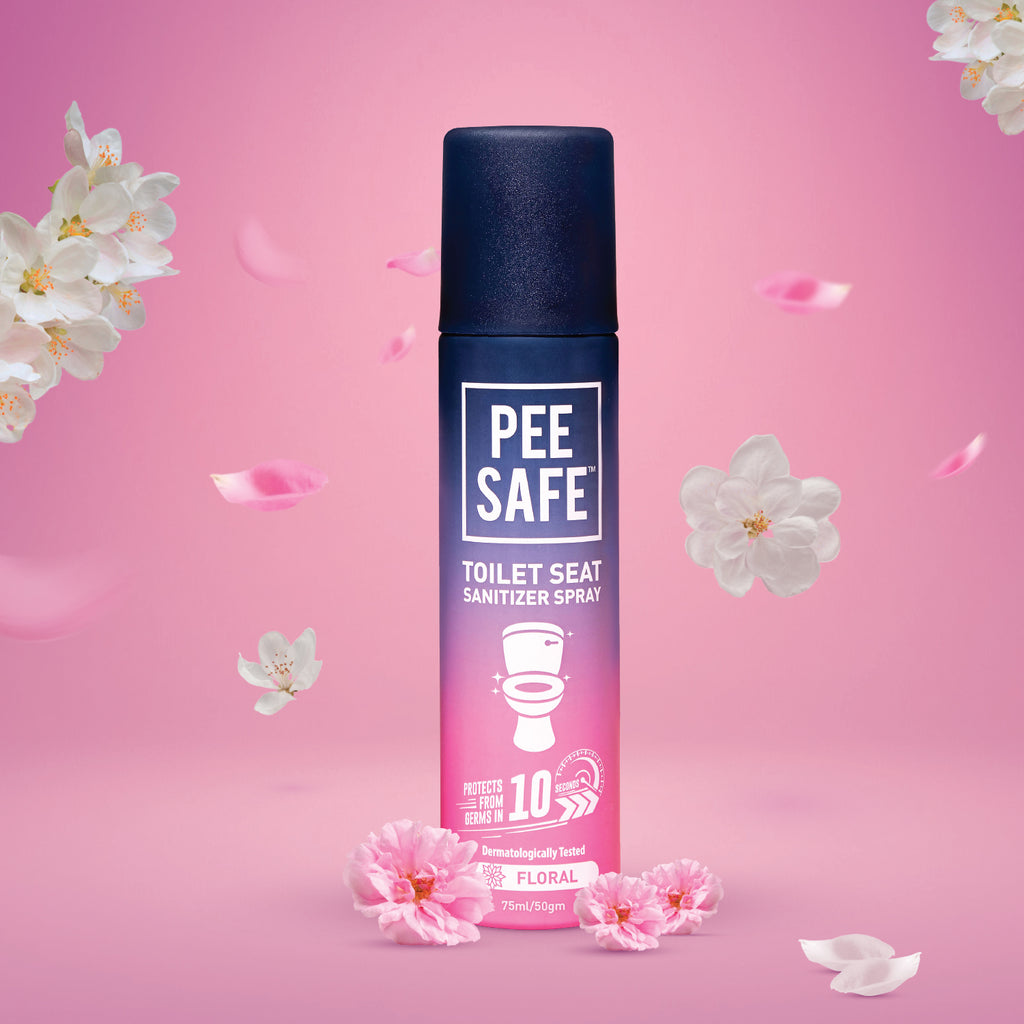 Pee Safe Toilet Seat Sanitizer Spray (Floral) - 75 ML - BYOC