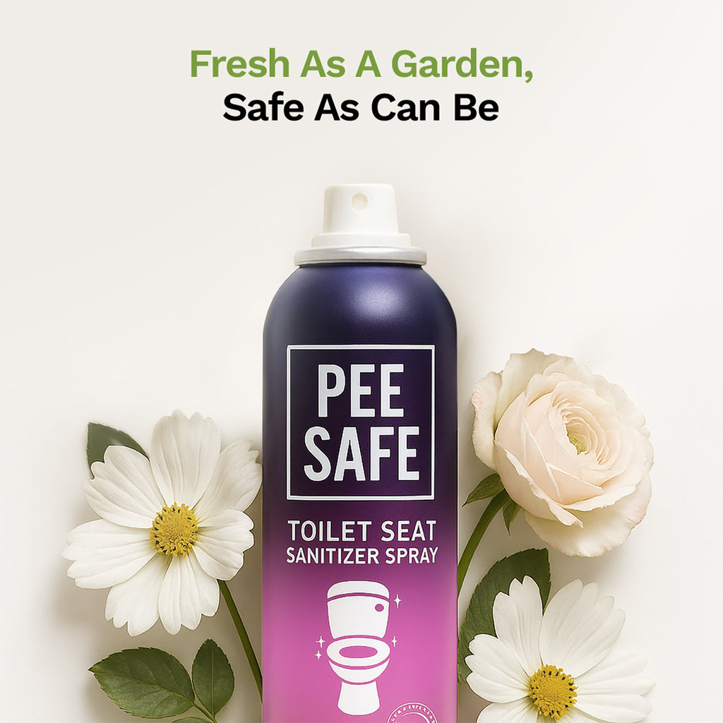 Pee Safe Mini Toilet Seat Sanitizer Spray (Floral) - 25 ML - BYOC