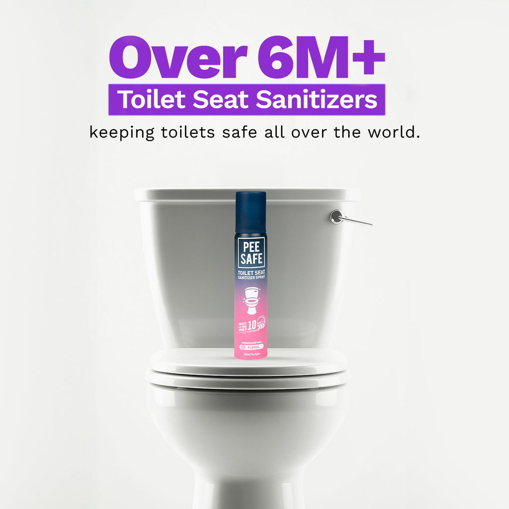 Pee Safe Mini Toilet Seat Sanitizer Spray (Floral) - 25 ML